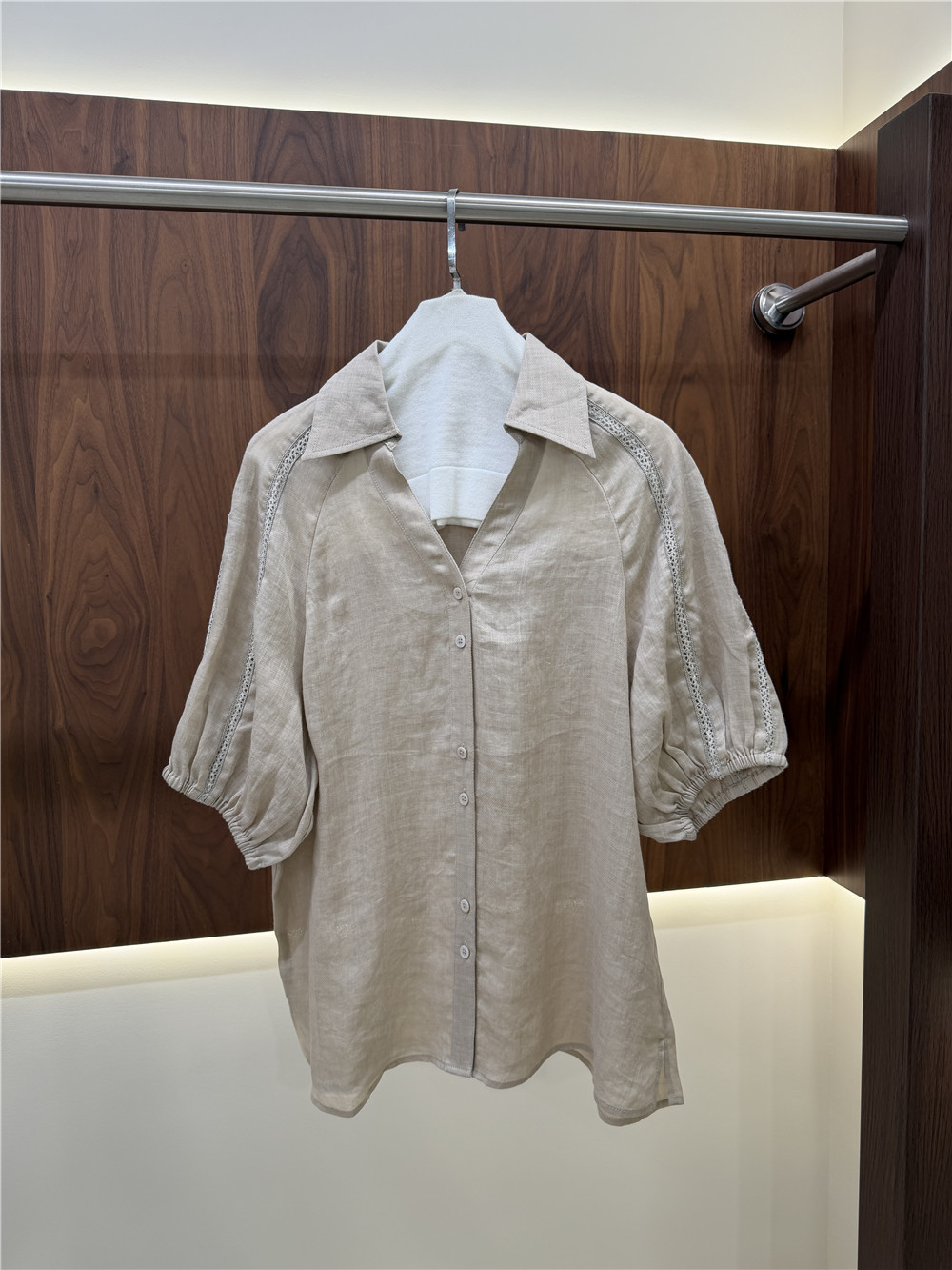 Damen-Set mit Kurzarm-Hemd und – Short Linen Drawstring Bewertung und Preis